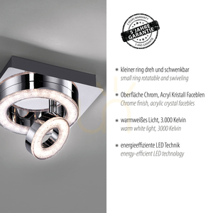 TIM Plafond 14520-17 Chrome 2xLED 4 TIM Plafond 14520-17 Chrome 2xLED small 4
