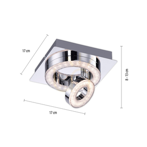 TIM Plafond 14520-17 Chrome 2xLED 8 TIM Plafond 14520-17 Chrome 2xLED small 8