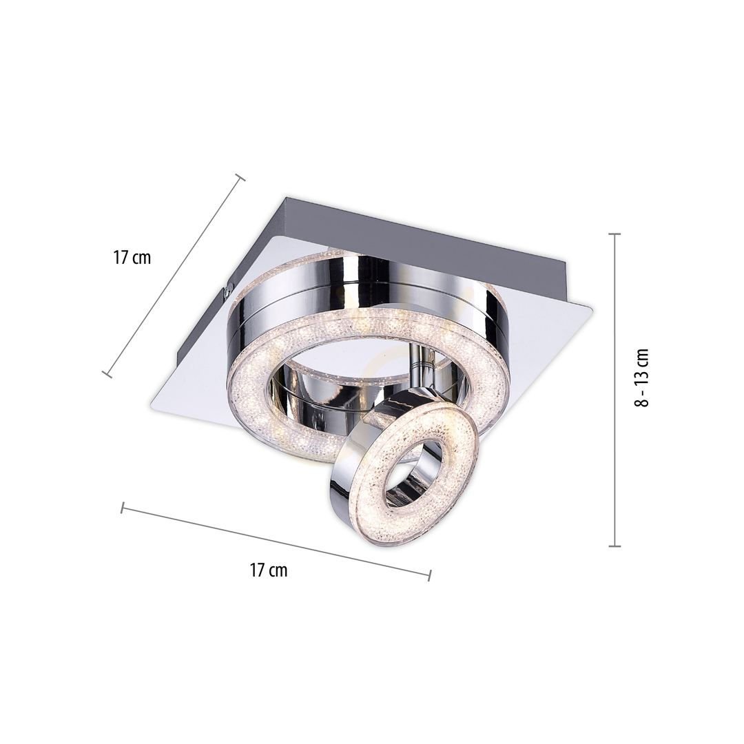Display TIM Plafond 14520-17 Chrome 2xLED TIM Plafond 14520-17 Chrome 2xLED