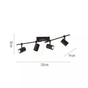 BARIK plafond 6525-18 Black 5xGU10 small 17