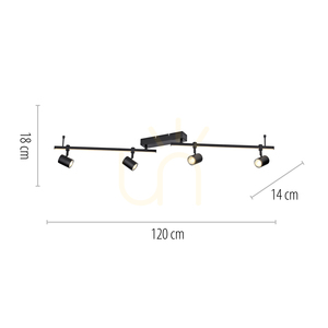 BARIK plafond 6525-18 Black 5xGU10 small 7