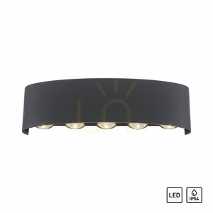 CARLO wall lamp 9489-13 Anthracite 10xLED 1 CARLO wall lamp 9489-13 Anthracite 10xLED small 1