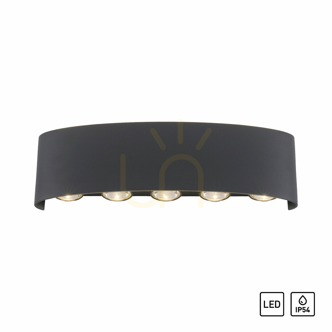 View CARLO wall lamp 9489-13 Anthracite 10xLED CARLO wall lamp 9489-13 Anthracite 10xLED