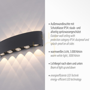 CARLO wall lamp 9489-13 Anthracite 10xLED 3 CARLO wall lamp 9489-13 Anthracite 10xLED small 3