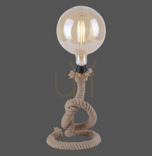 Check ROPE Table Lamp 15480-18 Black 1xE27