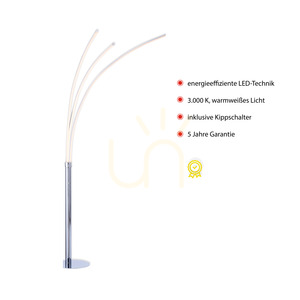 MAJA Floor Lamp 15383-55 Chrome 3xLED small 3