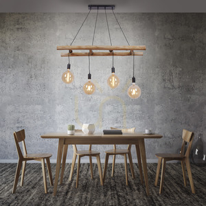 EDGAR Pendant Lamp 15025-18 Black 4xE27 small 2