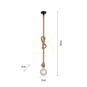 ROPE Pendant Lamp 15481-18 Brown 1xE27 small 7