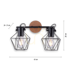 Plafond JARO 15672-78 Black 2xE27 6 Plafond JARO 15672-78 Black 2xE27 small 6