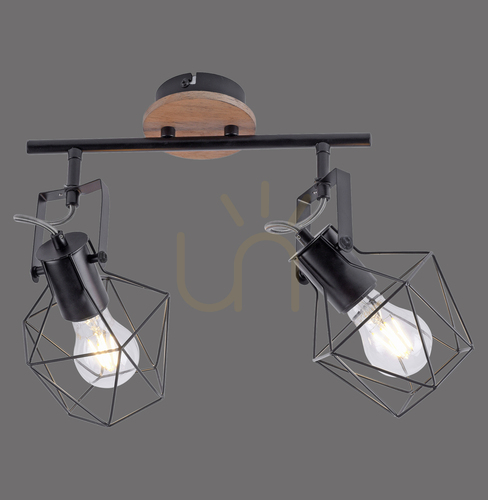 Check Plafond JARO 15672-78 Black 2xE27
