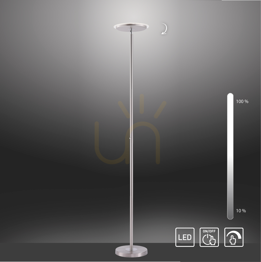 Check HANS Floor Lamp 11729-55 Silver 1xLED HANS Floor Lamp 11729-55 Silver 1xLED