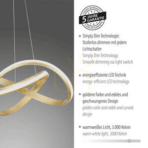 MELINDA Pendant Lamp 8291-12 Gold 1xLED 4 MELINDA Pendant Lamp 8291-12 Gold 1xLED small 4