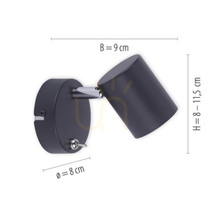 TARIK wall lamp 11941-13 Black 1xGU10 7 TARIK wall lamp 11941-13 Black 1xGU10 small 7