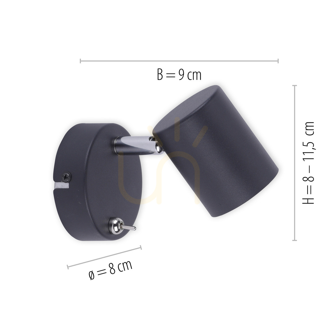 Preview TARIK wall lamp 11941-13 Black 1xGU10 TARIK wall lamp 11941-13 Black 1xGU10