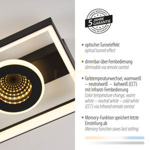 Plafond TRAFORO 6854-18 Black 1xLED small 4