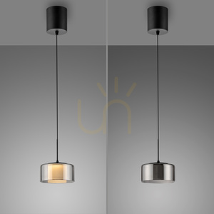 Paul Neuhaus RIKA 2112-18 LED pendant light, black with smoked shade, 15 cm small 13