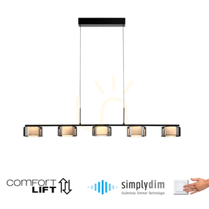RIKA Pendant Lamp 2116-18 Black 5xLED 1 RIKA Pendant Lamp 2116-18 Black 5xLED small 1