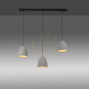 Paul Neuhaus ETON 2233-22 grey concrete pendant light, 3×E27 small 4