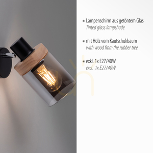 PASQUAL wall lamp 11311-18 Black 1xE27 3 PASQUAL wall lamp 11311-18 Black 1xE27 small 3