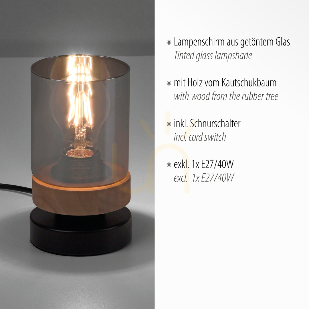 Display PASQUAL Table Lamp 11310-18 Black 1xE27 PASQUAL Table Lamp 11310-18 Black 1xE27