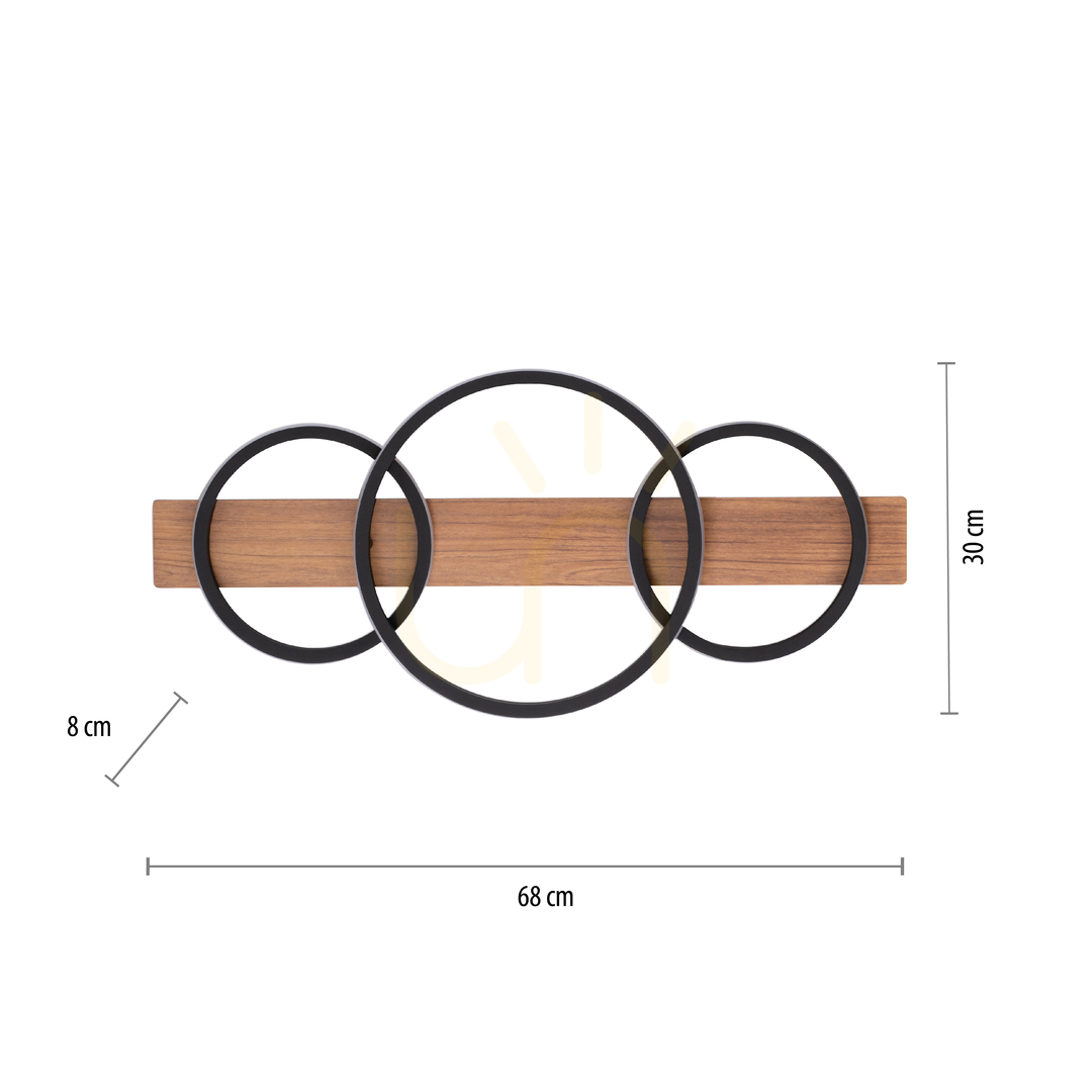 Preview TROOPER Plafond 15616-78 Wood 1xLED TROOPER Plafond 15616-78 Wood 1xLED