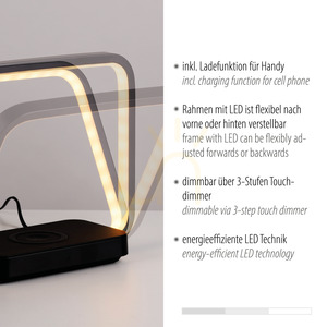 OMARI Table Lamp 11019-18 Black 1xLED small 3