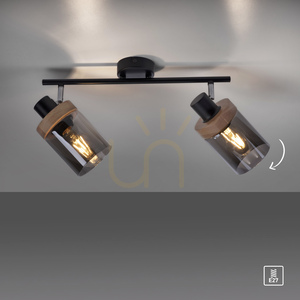 PASQUAL wall lamp 11312-18 Black 2xE27 12 PASQUAL wall lamp 11312-18 Black 2xE27 small 12