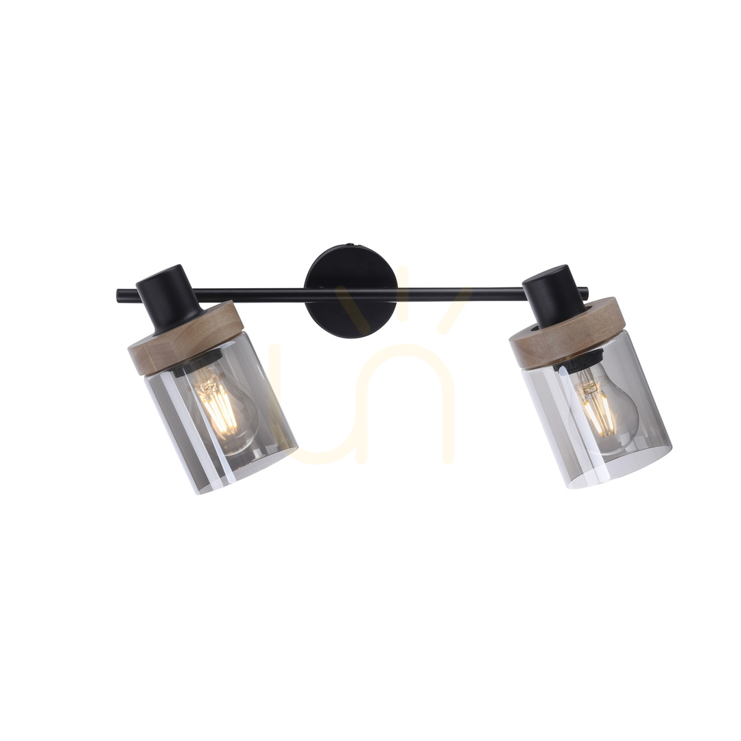 Show PASQUAL wall lamp 11312-18 Black 2xE27 PASQUAL wall lamp 11312-18 Black 2xE27