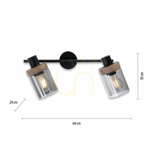 PASQUAL wall lamp 11312-18 Black 2xE27 7 PASQUAL wall lamp 11312-18 Black 2xE27 small 7