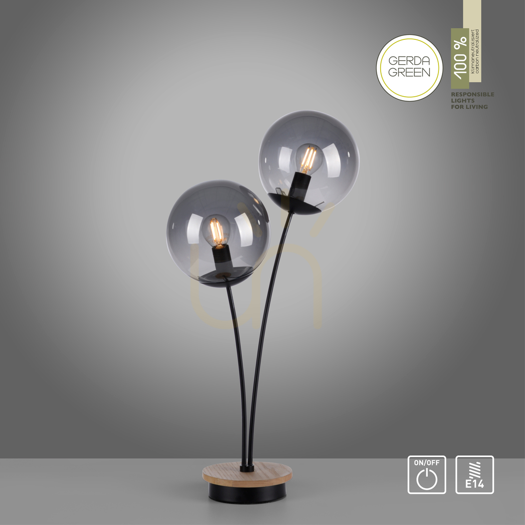 Check GREEN WIDOW Table Lamp 11390-79 Black 2xE14. GREEN WIDOW Table Lamp 11390-79 Black 2xE14.