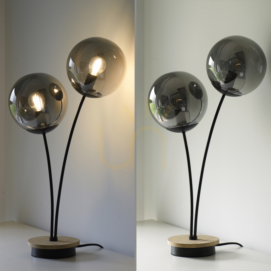 Show GREEN WIDOW Table Lamp 11390-79 Black 2xE14. GREEN WIDOW Table Lamp 11390-79 Black 2xE14.