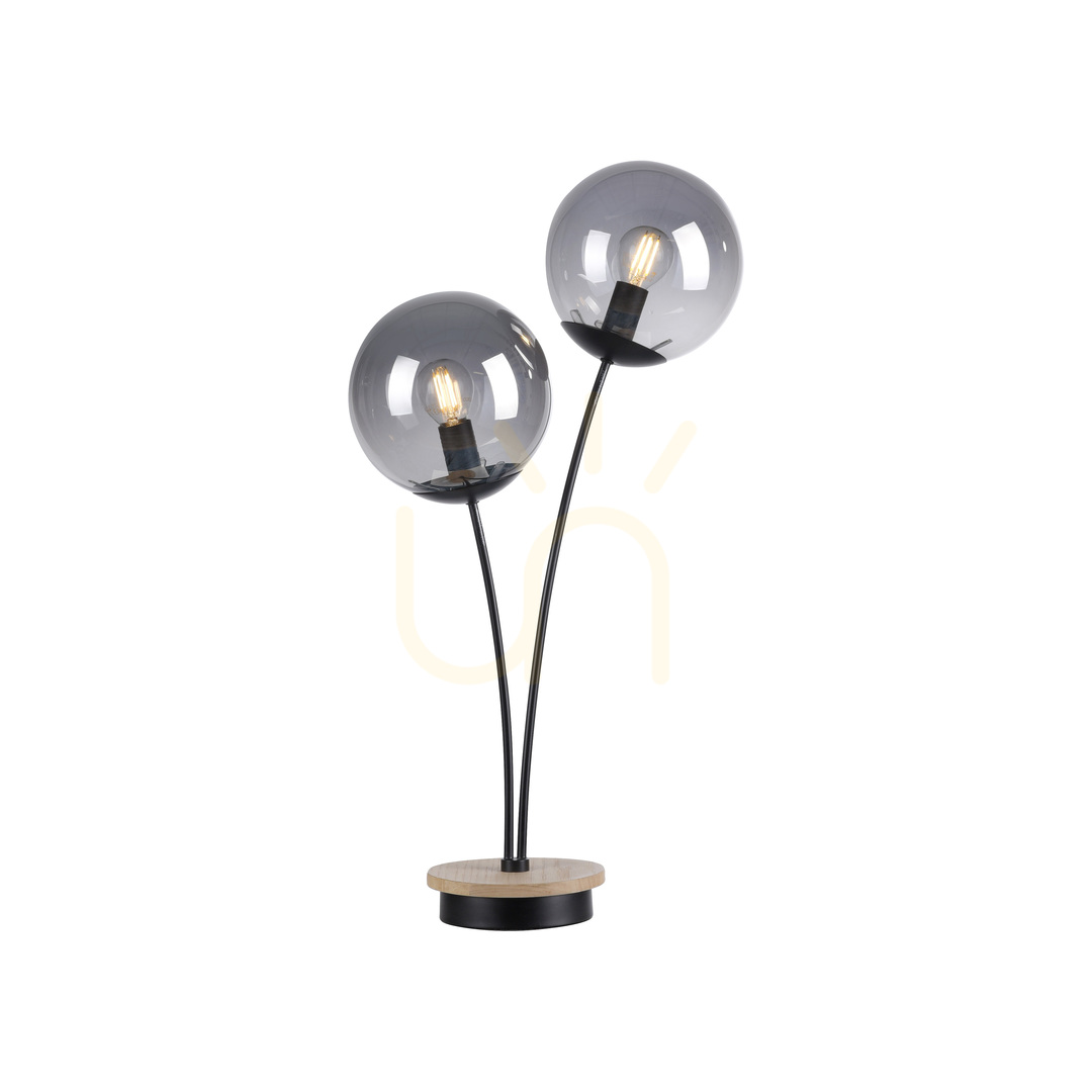 View GREEN WIDOW Table Lamp 11390-79 Black 2xE14. GREEN WIDOW Table Lamp 11390-79 Black 2xE14.