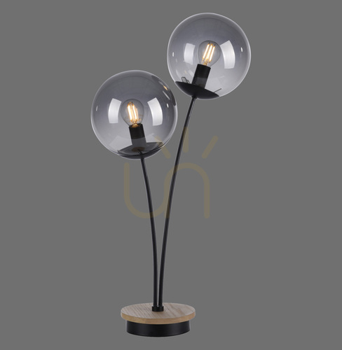 Check GREEN WIDOW Table Lamp 11390-79 Black 2xE14.