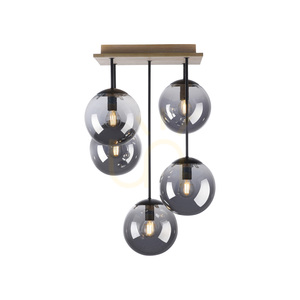 GREEN WIDOW Plafond 11395-79 Black 5xE14 small 17