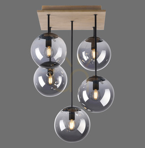 GREEN WIDOW Plafond 11395-79 Black 5xE14 small 0