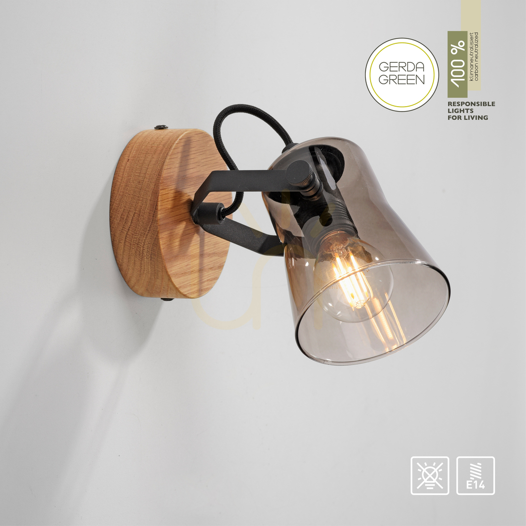 Preview GREEN LANGSTRÖM wall lamp 11447-79 Black 1xE14 GREEN LANGSTRÖM wall lamp 11447-79 Black 1xE14