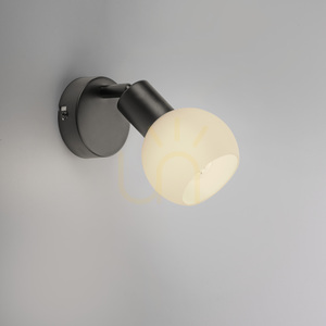 Wall lamp LOKI 12150-18 Black 1xE14 small 10