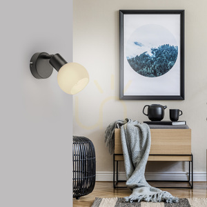 Wall lamp LOKI 12150-18 Black 1xE14 small 2