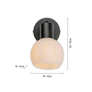 Wall lamp LOKI 12150-18 Black 1xE14 small 8