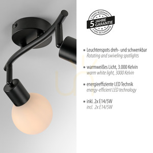 Plafond LOKI 12151-18 Black 2xE14 4 Plafond LOKI 12151-18 Black 2xE14 small 4