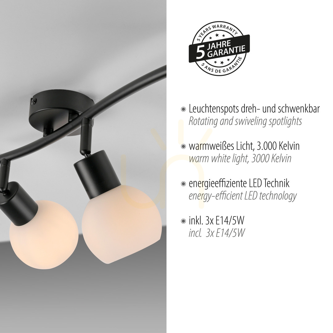 Show Plafond LOKI 12152-18 Black 3xE14 Plafond LOKI 12152-18 Black 3xE14