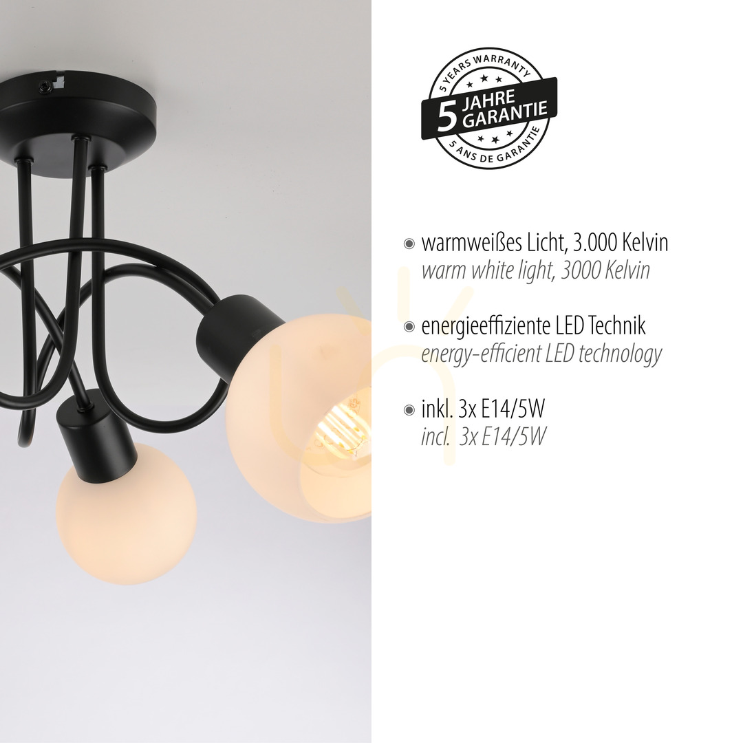 Show Plafond LOKI 12153-18 Black 3xE14 Plafond LOKI 12153-18 Black 3xE14