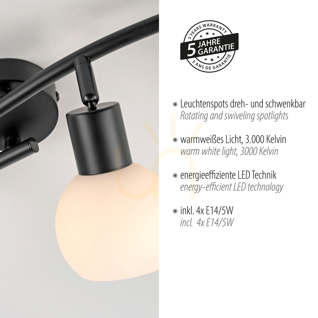 Show Plafond LOKI 12154-18 Black 4xE14 Plafond LOKI 12154-18 Black 4xE14