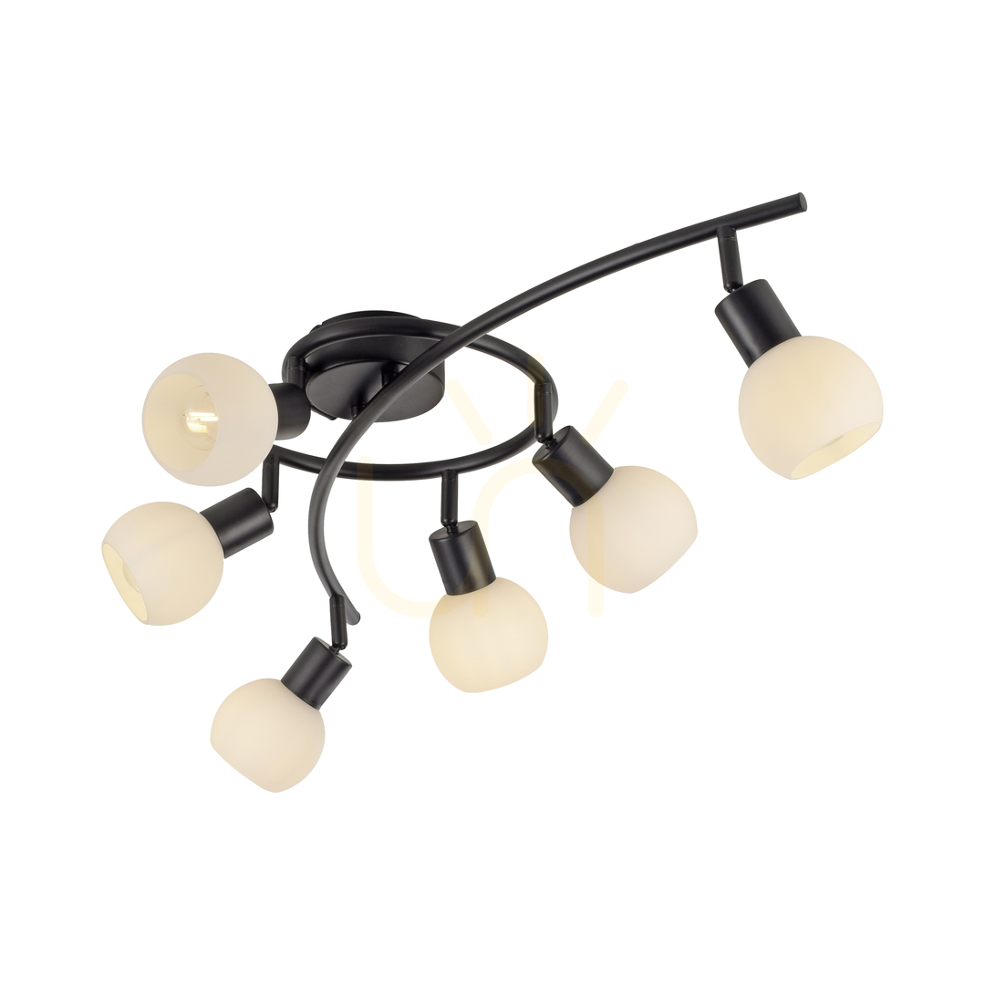 View Plafond LOKI 12155-18 Black 6xE14 Plafond LOKI 12155-18 Black 6xE14