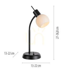 LOKI Table Lamp 12156-18 Black 1xE14 small 8
