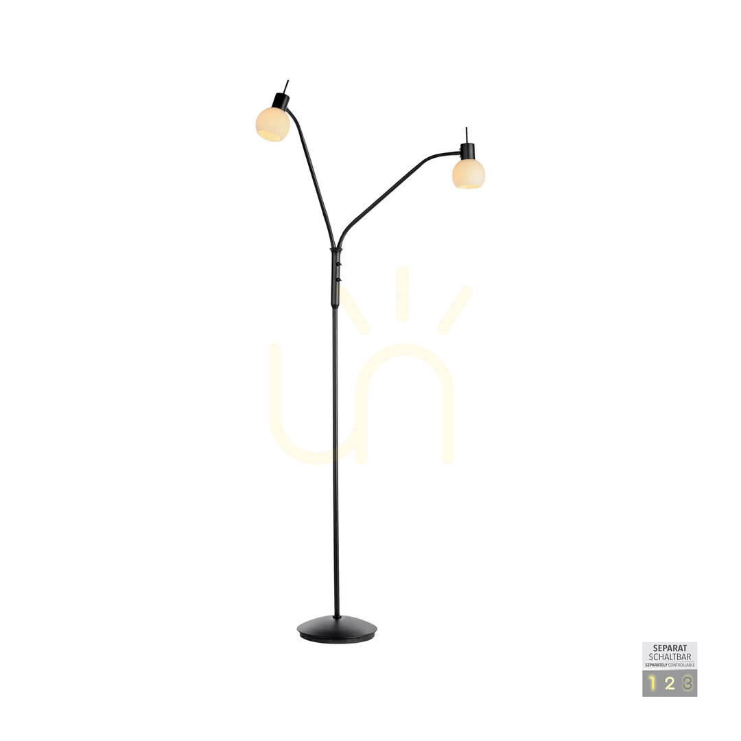 View LOKI Floor Lamp 12158-18 Black 2xE14 LOKI Floor Lamp 12158-18 Black 2xE14