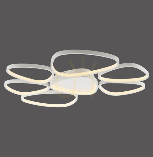 Check PEBBLES Plafond 14046-16 White 7xLED