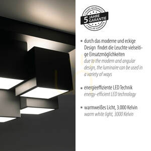 TETRIS Ceiling Light 14114-18 Black 4xLED small 4
