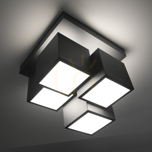 Check TETRIS Ceiling Light 14114-18 Black 4xLED