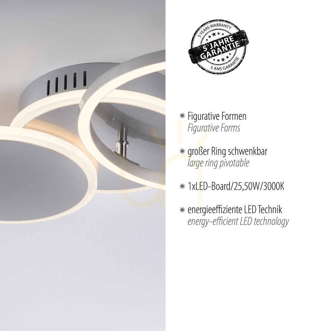 Show SEVENT Plafond 14116-55 Silver 1xLED SEVENT Plafond 14116-55 Silver 1xLED
